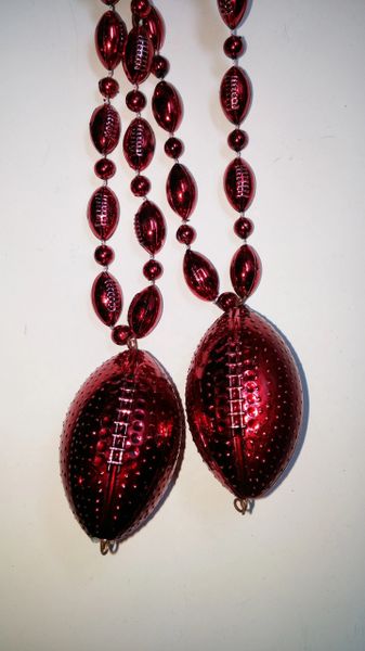 Football Necklace - Red (12pcs)