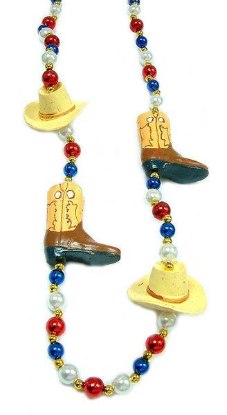 42" Cowboy Hat Boots Beads