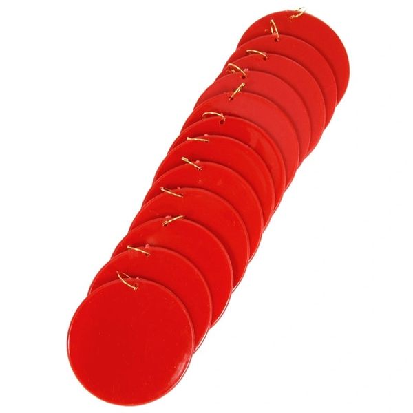 2.5" - Red Disc with Jump Ring - (12)