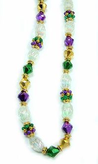 42" Crystal Purple Green & Gold Mix