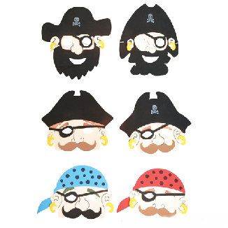 Foam Pirate Mask 12 pcs