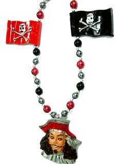 42" Pirate Head w/ Flags Beads