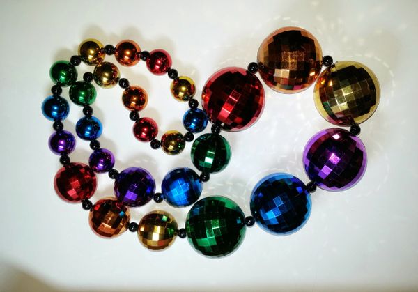 20mm-60mm Faceted Rainbow Big Balls Necklace