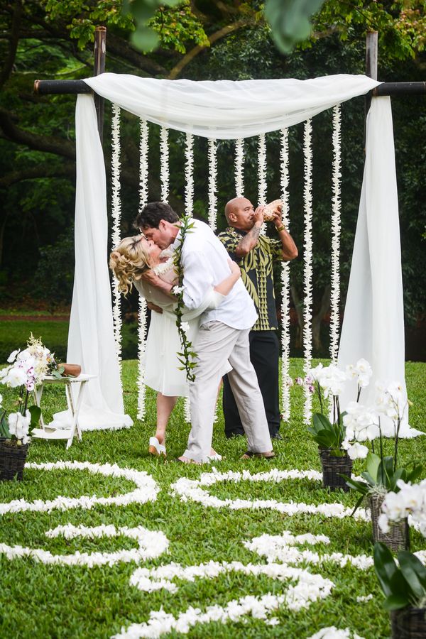 White Orchid Wedding Alohanas National tropical botanical gardens kauai wedding locations
