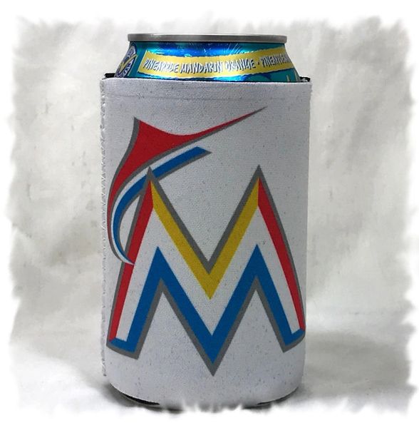 MIAMI MARLINS jersey man Baseball Glove beer can soda KOOZIE