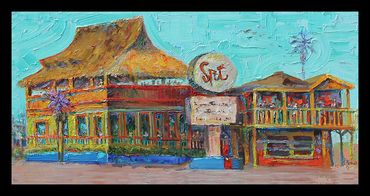 The Spot in Galveston Tx- art Prints and marble coasters-original paintings, by artist Ray Heard