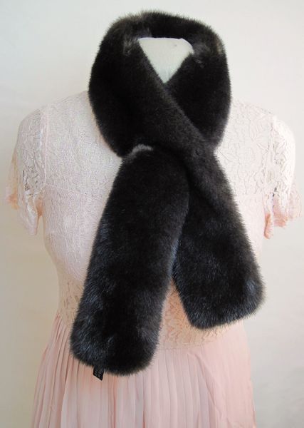 Felora Long Scarf Otter Detail Two Sid