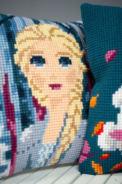 Vervaco Cross Stitch Cushion front Kit: Disney: Frozen 2 ...