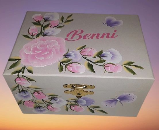 Hand painted personalized musical jewelry box  Uniquely designed gifts and  party accessories for all occasions