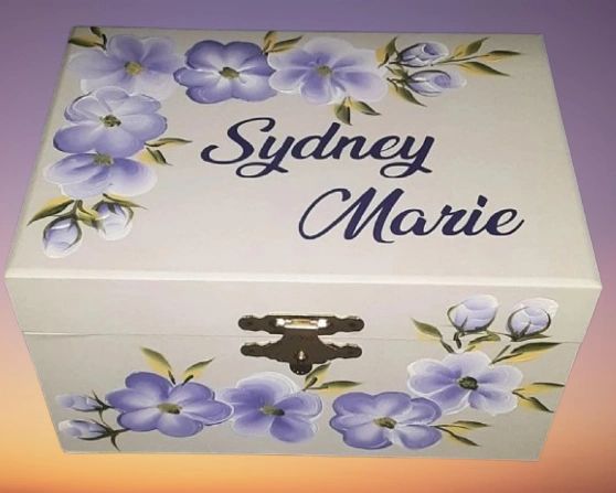 Purple Personalized Jewelry Box