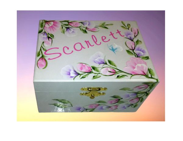 Purple Personalized Jewelry Box