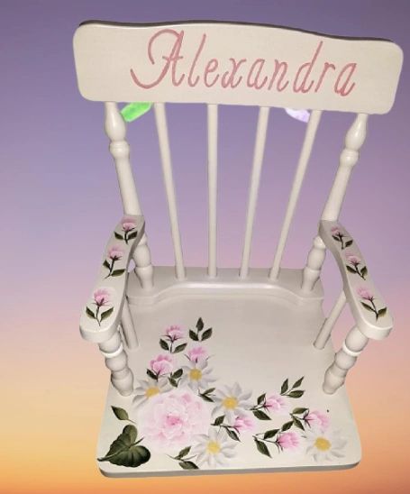 Personalized rocking chair for baby girl hotsell