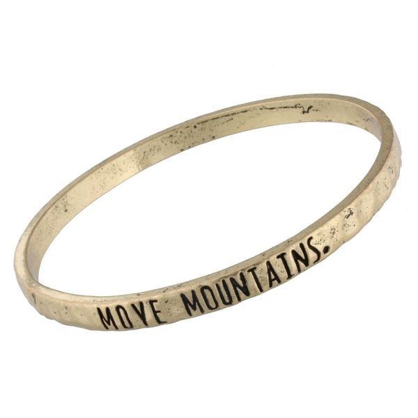 antique gold bangle - move mountains