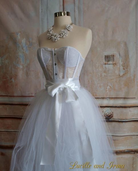 Two Piece Corset Wedding Dress Lucille And Irma