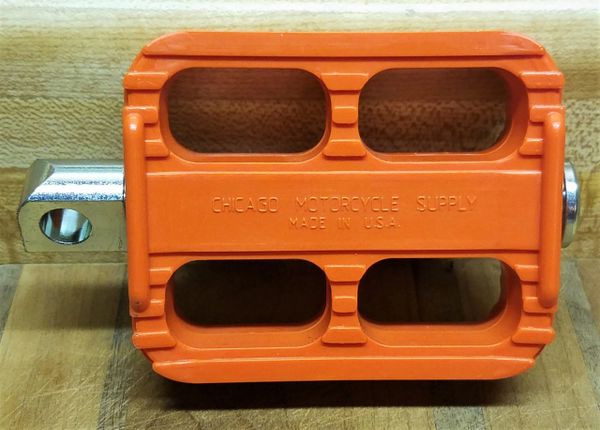 Chicago Motorcycle Supply® Orange Kick Kicker Pedal Harley Indian Triumph  Chopper Bobber