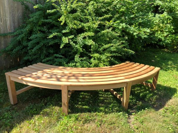 English Curved Garden Bench | Classic Outdoor Teak,