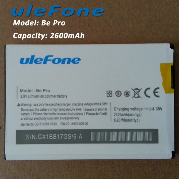 New Battery for Ulefone Be Pro 2600mAh