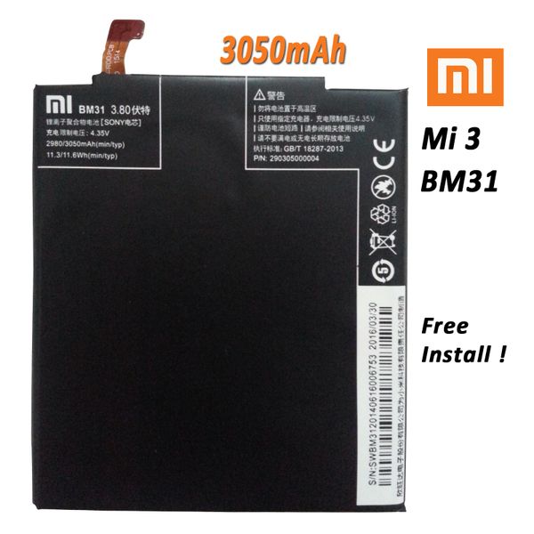 New Internal Battery for Xiaomi MI3 BM31 3050mAh