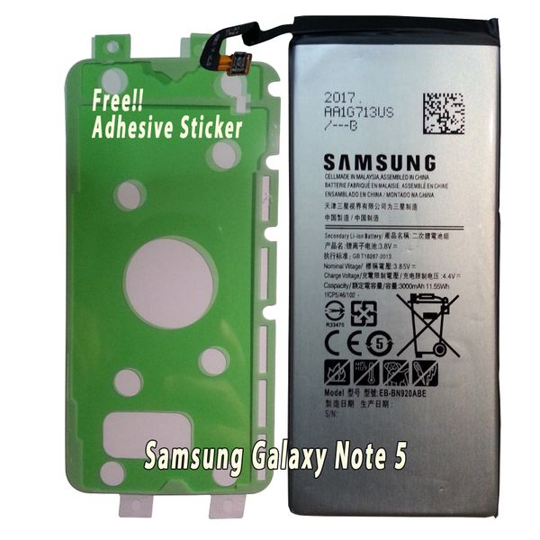 New Battery for Samsung Galaxy Note 5 EB-BN920ABE 3000mAh SM-N920A