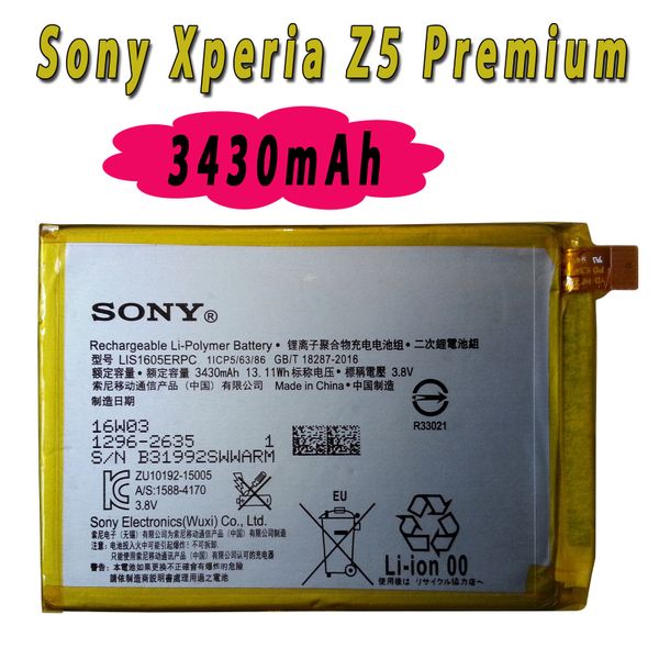 New Sony Xperia Z5 Premium LIS1605ERPC E6853 E6883 3430mAh battery