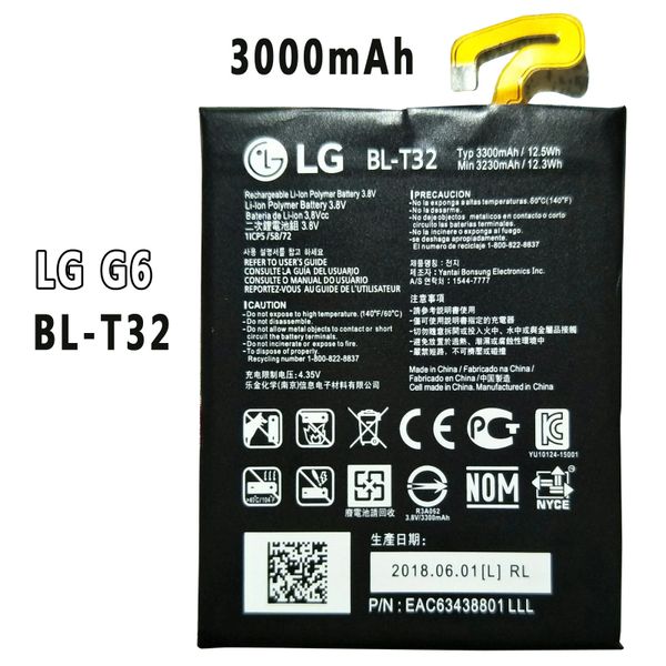 LG G6 BL-T32 3000mAh H870 H870DS G6+ H871 H872 H873 H870K VS998 LS993 US997 Battery