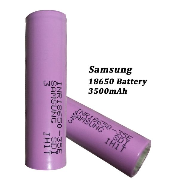 Samsung 18650 Battery capacity: 3500mAh 3.8V Max Charge 4.38V