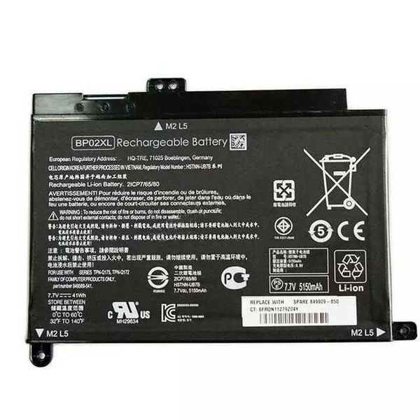 7.7V 41wh 5150mAh Laptop BP02XL Battery for HP Pavilion PC 15 15-AU 849909-850 (F9-21) 849569-421 HS