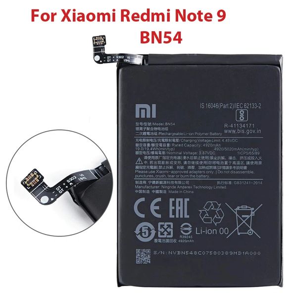 Replacement Battery for Xiaomi Redmi 10X 4G Note 9 BN54 5020mAh