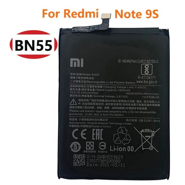 Replacement Battery for Xiaomi Redmi Note 9S BN55 5020mAh