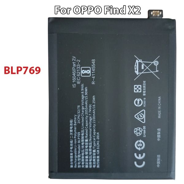 Battery Replacement for OPPO Find X2 4200mAh CHP2023 PDEM10 BLP769