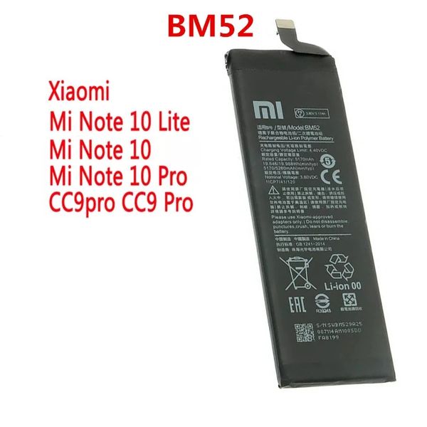 Battery Replacement for Xiaomi CC9 Pro MI Note 10 Lite MI Note 10 MI Note 10 Pro BM52