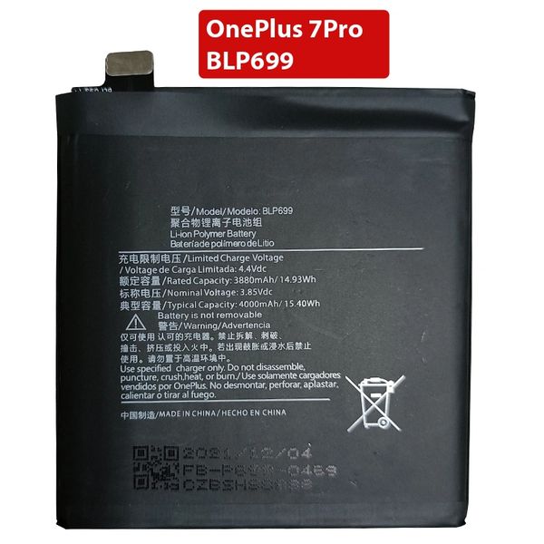 Battery Replacement for OnePlus 7 Pro BLP699 4000mAh