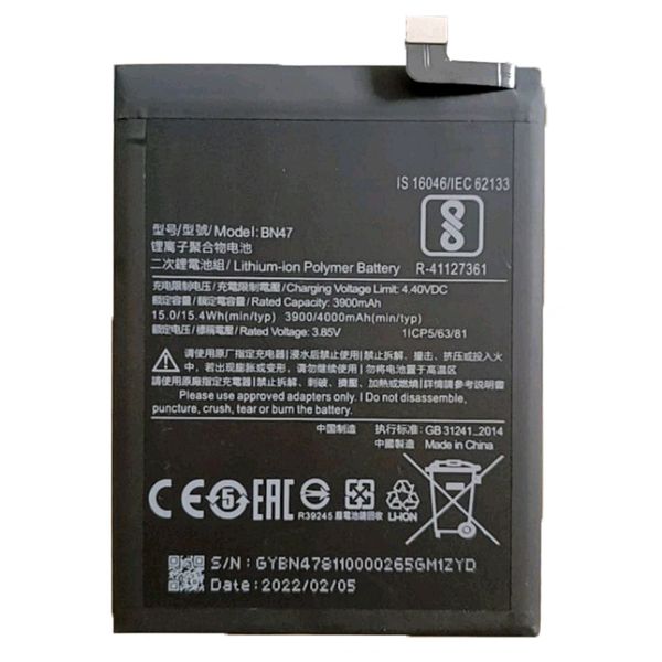 Battery Replacement for Xiaomi MI A2 Lite MI 6 Pro BN47 4000mAh