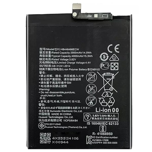 Battery Replacement for Huawei Nova 5i P20 Lite (2019) P Smart Z Y9S HB446486ECW 4000mAh