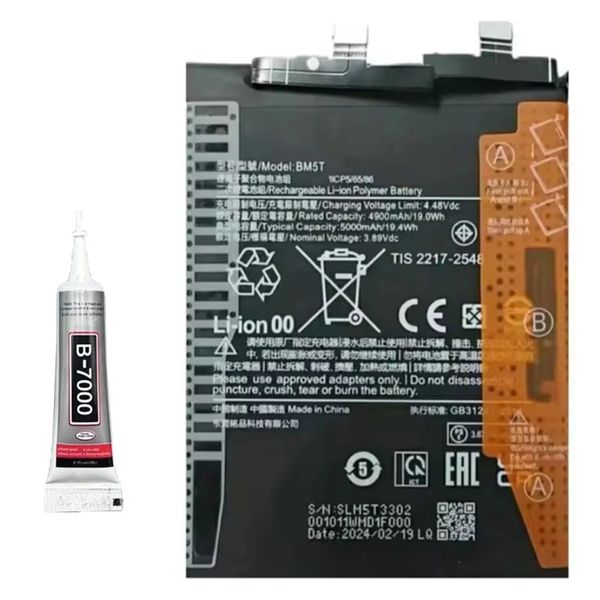Battery Replacement for Xiaomi 13T, Poco X6 Pro 5G BM5T 5000mAh