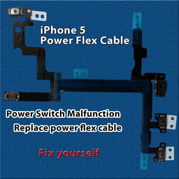 Apple iPhone 5 Power Mute Volume Button Switch Connector Power Flex Cable