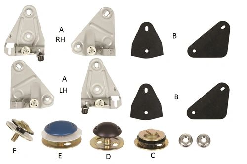 F Body Front Door Glass Mounting Kit