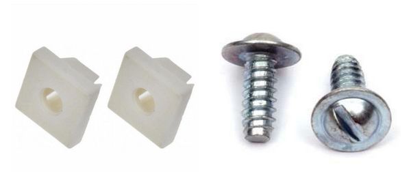 License Plate Nylon Nut Fastener Grommet Retainer (2)