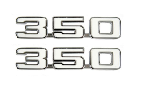 1969 Camaro "350" Fender Emblems Pair