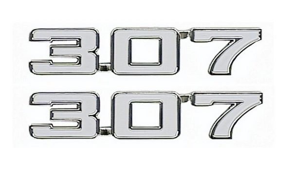 1969 Camaro "307" Fender Emblem Pair