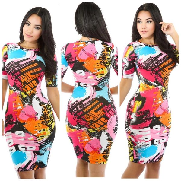 Multi-Color Bodycon Dress (Sold Out) | Fashion Diva Boutique