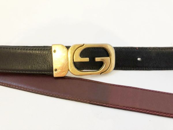 gucci reversible thin belt