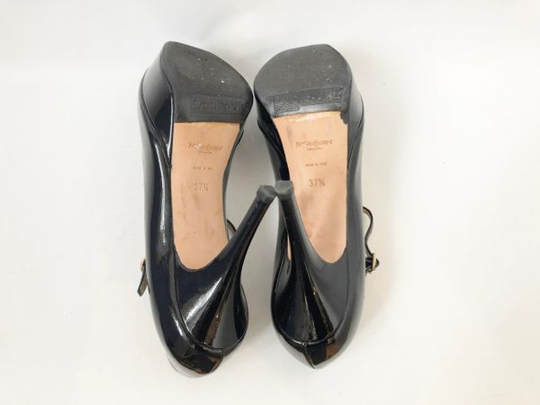 ysl heels open toe