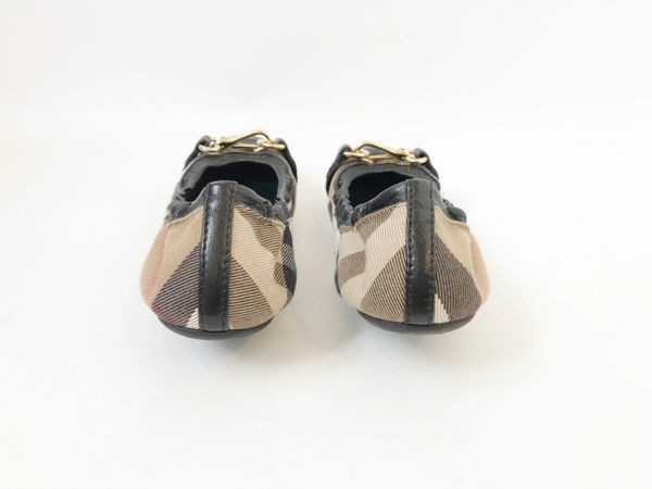 burberry nova check ballerina flats