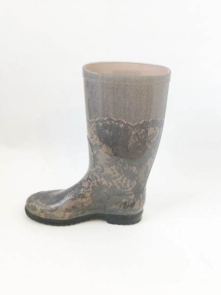 lace rain boots