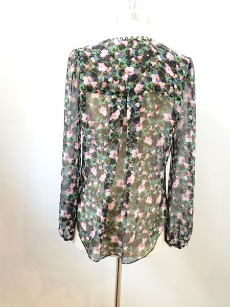 veronica beard floral blouse