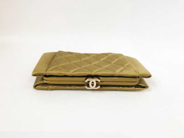 chanel satin clutch