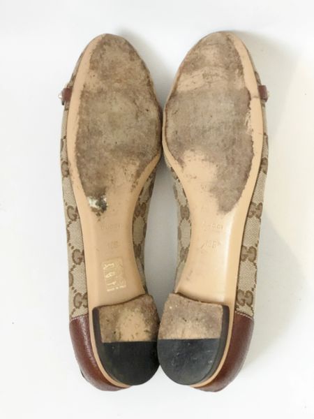 gucci ballet flats with chain and horsebit