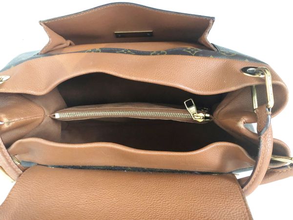 Louis Vuitton Monogram Leather Olympe Aurore Bag Brown Burgundy