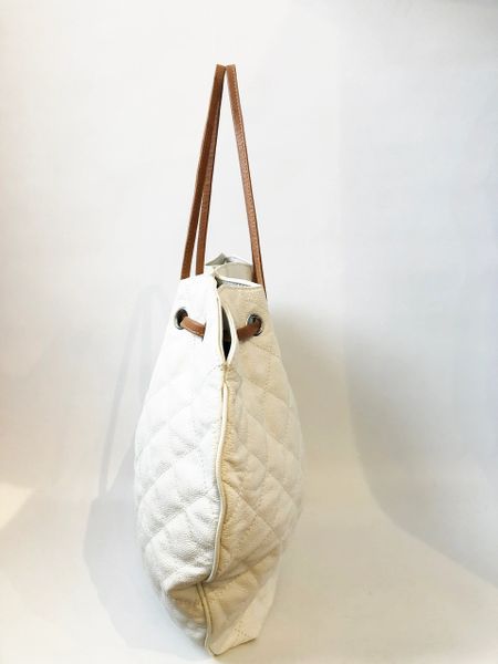 New KORCHMAR T9237 Shaw Tote Cotton Leather Trim Medium Bag $300